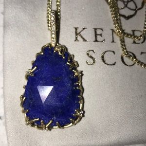 Kendra Scott Luxe Peyton Lapis Necklace NWT RARE